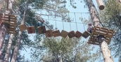Ponte sospeso nel Parco Avventura di Rieti