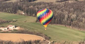 Vista panoramica del Veneto durante un volo in mongolfiera in Veneto