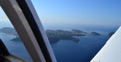 Vista aerea del Golfo di Napoli durante un volo panoramico