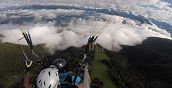 Vista a 360 gradi durante il volo in parapendio a Plan de Corones