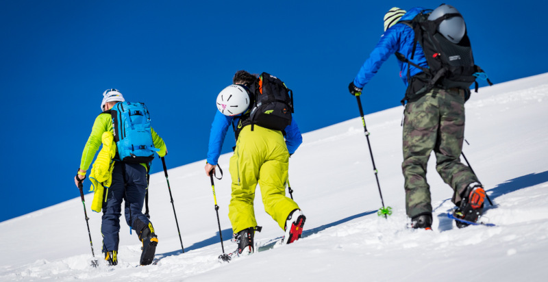 Escursione con gli sci su pista in Valmalenco