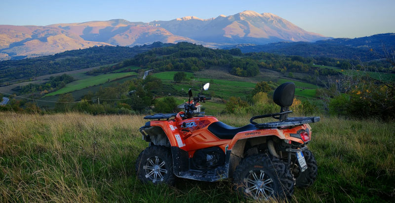 Percorso off-road nel Parco Nazionale della Maiella con quad guidati