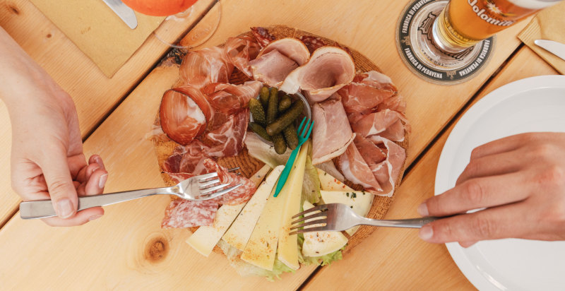 Buon cibo presso il Camping Marmolada