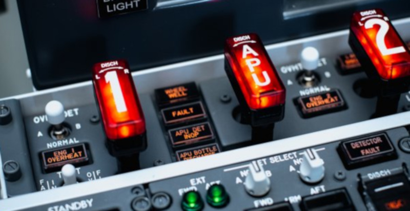 Strumentazione del simulatore di volo a Torino