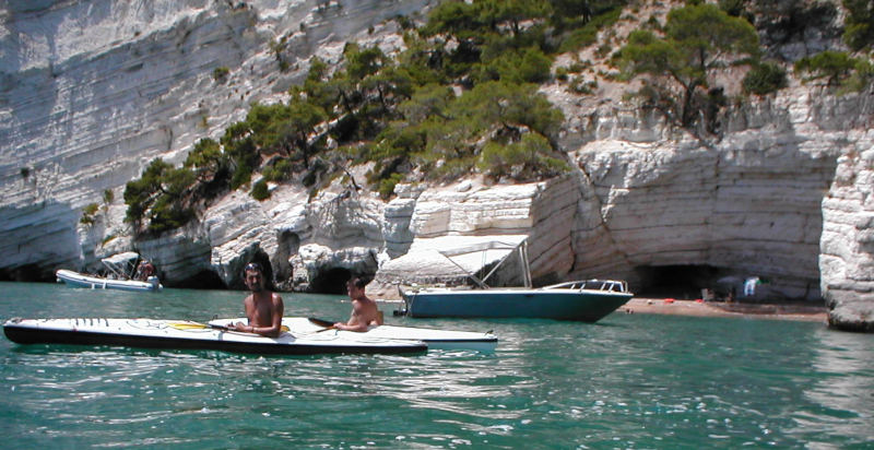 Avventura canoa Vieste mare