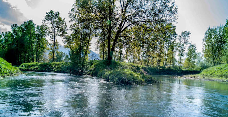 paesaggio fiume biferno canoa molise 