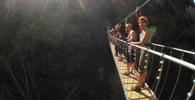 Percorso ferrato Dolomiti Lucane con ponte tibetano