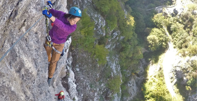 Arrampicata sulla via ferrata del Monte Costa a Volturara Irpina
