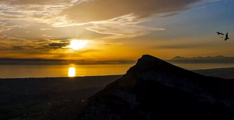 Volo dell'angelo a Trentinara con vista sul Golfo di Salerno