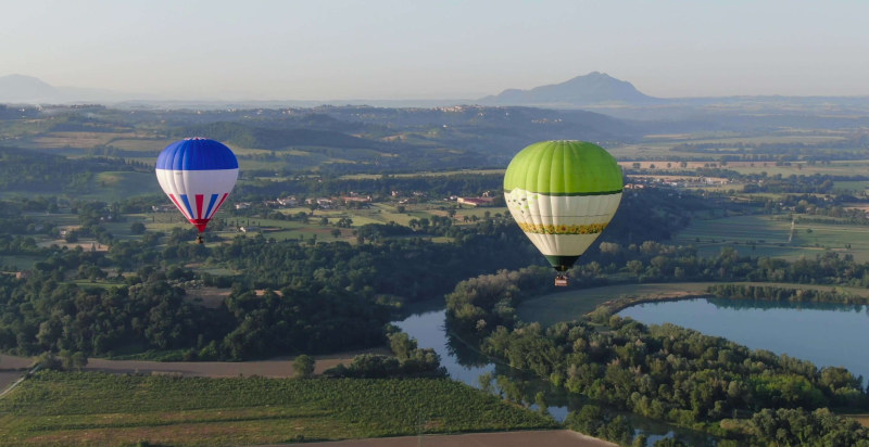 Sorvolo del Tevere in mongolfiera