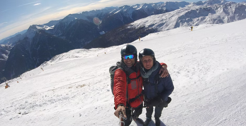 Volo parapendio biposto con decollo Schwemmalm in val d'Ultimo