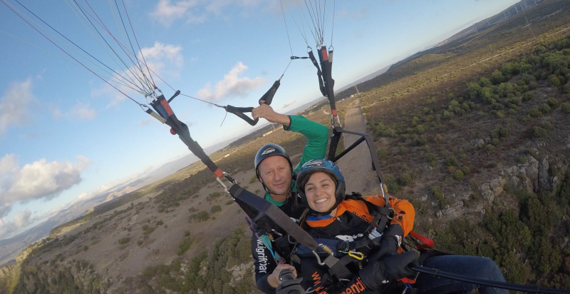 volo in parapendio a Sassari