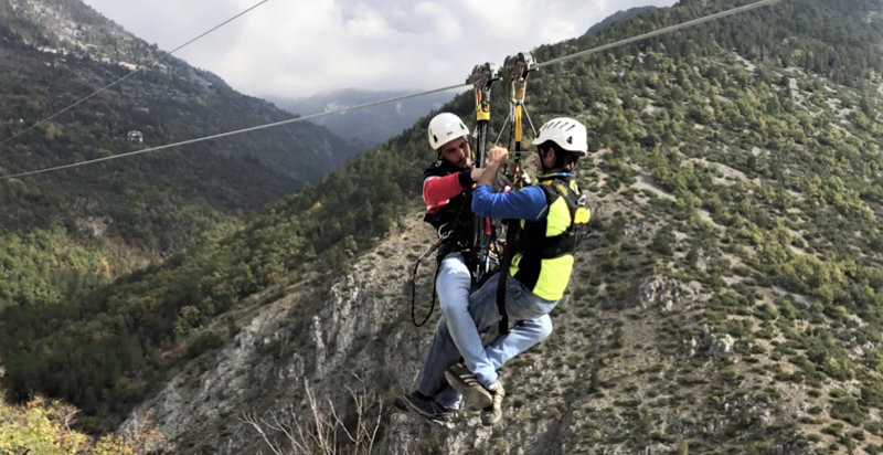 Adrenalina pura con zipline a Pacentro