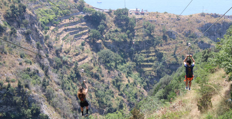 Volo zipline Furore Costiera Amalfitana